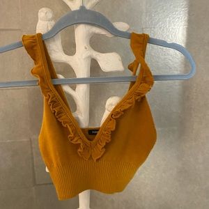 Fashion Nova yellow crop top